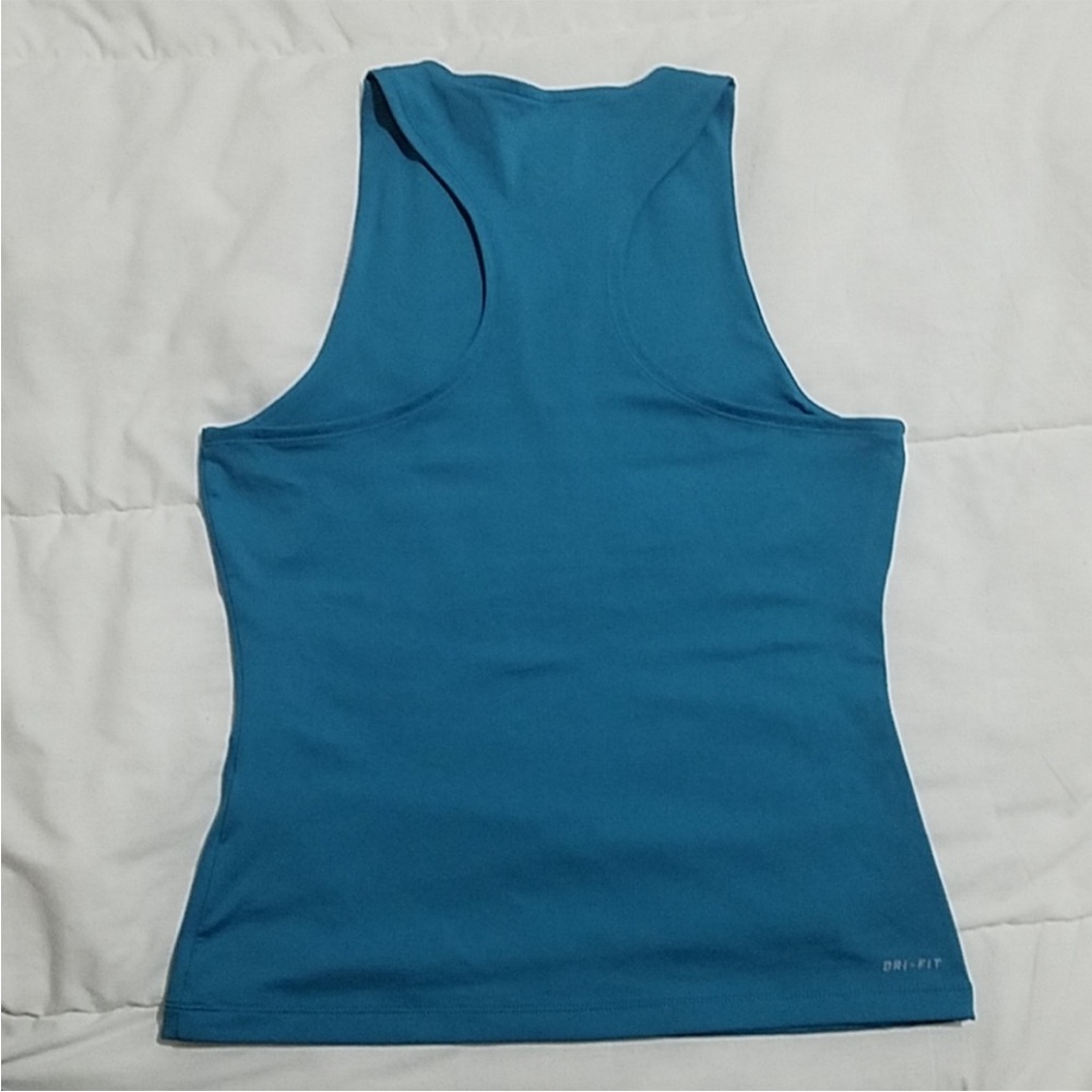 Blue Vneck Nike Athletic Top M - Picture 2 of 3